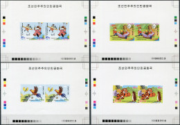 NORTH KOREA - 2010 - SET OF 4 PROOFS MNH ** IMPERFORATED - Korean Cartoons - Corée Du Nord