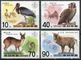 NORTH KOREA - 2001 - SET OF 4 STAMPS MNH ** - Protected Animals - Corea Del Norte