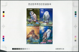 NORTH KOREA - 2013 - PROOF MNH ** IMPERFORATED - Owls - Corea Del Norte