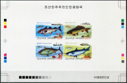 NORTH KOREA - 2009 -  PROOF MNH ** IMPERFORATED - Fish - Korea, North