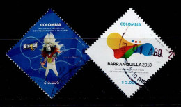 0066C-KOLUMBIEN - 2018 - USED COMPLETE SET - XXIII CENTROAMERICAN AND CARIBBEAN GAMES. - Kolumbien