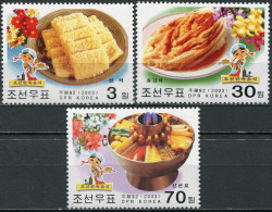 NORTH KOREA - 2003 - SET OF 3 STAMPS MNH ** - Korean Food - Korea, North