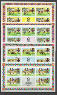 Ghana 1974 Football Soccer World Cup Set Of 4 Sheetlets Imperf. MNH -scarce- - 1974 – West Germany