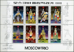 NORTH KOREA - 1979 - M/S MNH ** - Summer Olympic Games 1980 - Moscow (II) - Korea, North