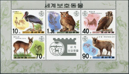 NORTH KOREA - 2001 - MINIATURE SHEET MNH ** - Protected Animals - Corea Del Nord