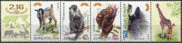 NORTH KOREA - 2011 - BLOCK OF 4 STAMPS AND 2 LABELS MNH ** - Animals - Korea, North