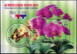 NORTH KOREA - 2018 - SOUVENIR SHEET MNH ** - Orchid Phalaenopsis (3D) - Corea Del Norte