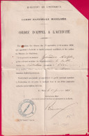 GUERRE 1870 GARDE NATIONALE MOBILISEE DE LA SARTHE ORDRE APPEL LE MANS 1ER JANVIER 1871 LETTRE - Guerra De 1870