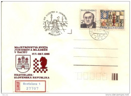 Envelope Slovakia Junior World Championship 1993 NOTICE POOR SCAN, BUT THE ITEM IS FINE! - Schaken