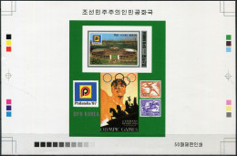 NORTH KOREA - 1987 -  PROOF MNH ** IMPERF. - Stamp Exhibition "PHILATELIA '87" - Corea Del Nord
