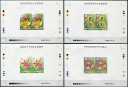 NORTH KOREA - 2014 - SET OF 4 PROOFS MNH ** IMPERFORATED - Orchids - Korea (Nord-)