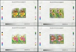 NORTH KOREA - 2014 - SET OF 4 PROOFS MNH ** IMPERFORATED - Orchids - Korea, North