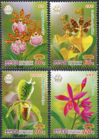 NORTH KOREA - 2014 - SET OF 4 STAMPS MNH ** - Orchids - Corée Du Nord