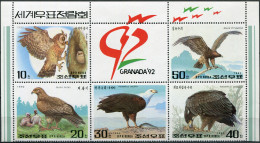 NORTH KOREA - 1992 - BLOCK MNH ** - GRANADA '92. Birds Of Prey (I) - Corée Du Nord