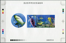 NORTH KOREA - 2013 -  PROOF MNH ** IMPERFORATED - Marine Fauna - Korea, North