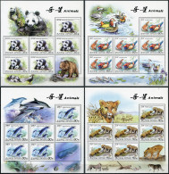 NORTH KOREA - 2010 - SET OF 4 M/SHEETS MNH ** - Animals - Korea (Noord)