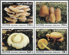 NORTH KOREA - 2003 - BLOCK OF  STAMPS MNH ** - Mushrooms - Corée Du Nord