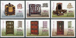 NORTH KOREA - 2007 - SET OF 6 STAMPS MNH ** - Historic Furniture (I) - Corée Du Nord