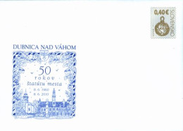 ** Envelope COB 105 Slovakia Anniversary Of Dubnica Nad Vahom Town 2010 - Andere & Zonder Classificatie