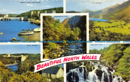 R065050 Beautiful North Wales. Multi View. Bamforth. Color Gloss - World