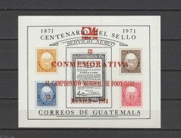 Guatemala 1974 Football Soccer World Cup S/s With Red Overprint MNH -scarce- - 1974 – Alemania Occidental