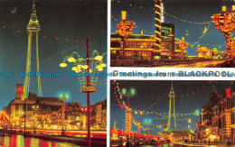 R064653 Greetings From Blackpool. By Night. Multi View. John Hinde - World