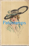 228568 ART ARTE SIGNED E. CENNI WOMAN WITH A HAT ITALIAN MODERN MASTERS POSTAL POSTCARD - Other & Unclassified