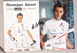 Autographe Giuseppe Atzeni Koga Format A5 - Cycling