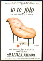 Carte Postale : Lo To Folo (fauteuil / Femme Nue) Au Bateau-Théâtre - Illustration : Léo Kouper (1991) - Kouper