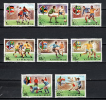 Liberia 1974 Football Soccer World Cup Set Of 8 CTO - 1974 – Westdeutschland