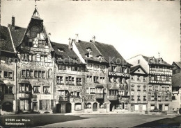 11629372 Stein Rhein Rathausplatz Haeuser Mit Fassenmalerei Stein Am Rhein - Sonstige & Ohne Zuordnung