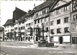 11629361 Stein Rhein Rathausplatz Brunnen Fassadenmalerei Stein Am Rhein - Autres & Non Classés