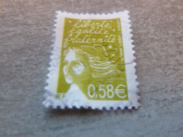 Marianne De Luquet - 0.58 € - Yt 3570 - Jaune-olive - Oblitéré - Année 2003 - - Usados