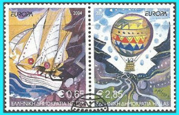 GREECE - GRECE - HELLAS 2004 : EUROPA CEPT Se Tenant  - Compl. Set Used - Gebraucht