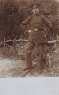 AK Foto Deutscher Soldat Mit Schirmkappe - Stettin 1916  (69283) - Guerre 1914-18