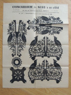 Affiche,plan De Découpe, Quincaillerie Du Nord Et De L'est ,Porte-bouquet, Oiseaux N° 147, Création Bois  Fer - Manifesti