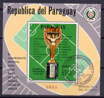 Paraguay 1970 Football Soccer World Cup S/s With First Day Cancellation - 1970 – Mexique