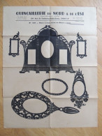 Affiche,plan De Découpe, Quincaillerie Du Nord Et De L'est , Glace à 3 Faces Ou à Main 563 ,n° 18, Création Bois  Fer - Afiches