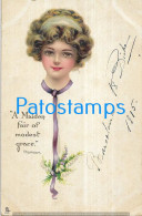 228574 ART ARTE SIGNED THOMSON FACE GIRL POSTAL POSTCARD - Other & Unclassified