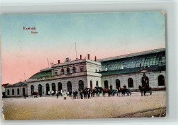 12100308 - Bahnhoefe Europa Kortrijk - Statie 1918 AK - Stations With Trains