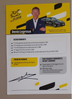 Autographe Denis Leproux Tour De France 2021 Format A5 - Radsport