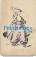 228582 ART ARTE SIGNED ROBERTS WOMAN WITH A HAT POSTAL POSTCARD - Other & Unclassified