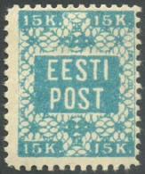 Estonia, 1918, 1st Issue, 15k Perforated - Estonie