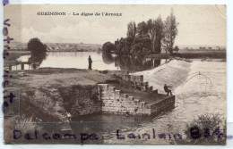 - GUEUGNON - ( Saône Et Loire ) La Digue De L'Arroux, Pêcheurs Au Carrelet, écrite, Courrier Militaire, TBE, Scans. - Gueugnon