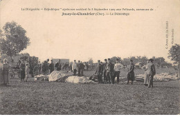 JUSSY LE CHAUDRIER - Le Dirigeable " République " Après Son Accident 1909 - Le Démontage - Très Bon état - Sonstige & Ohne Zuordnung