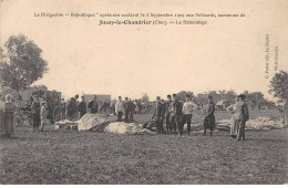 JUSSY LE CHAUDRIER - Le Dirigeable " République " Après Son Accident 1909 - Le Démontage - Très Bon état - Autres & Non Classés