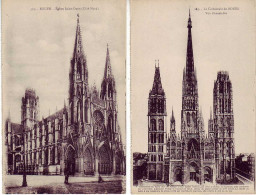 (76). SM. Rouen. Ed La Cigogne 183, 335, 442, 139. Cathedrale, Eglise St Ouen Et St Maclou. Tour Jeanne D'Arc - Rouen