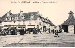 LUBERSAC - La Place Et L'Avenue De La Gare - Très Bon état - Sonstige & Ohne Zuordnung