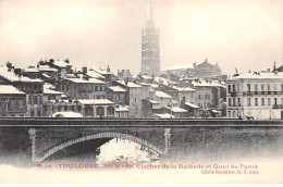 TOULOUSE - Effet De Neige - Clocher De La Dalbade Et Quai De Tunis - Très Bon état - Toulouse