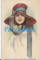 228592 ART ARTE WOMAN WITH A HAT POSTAL POSTCARD - Zonder Classificatie